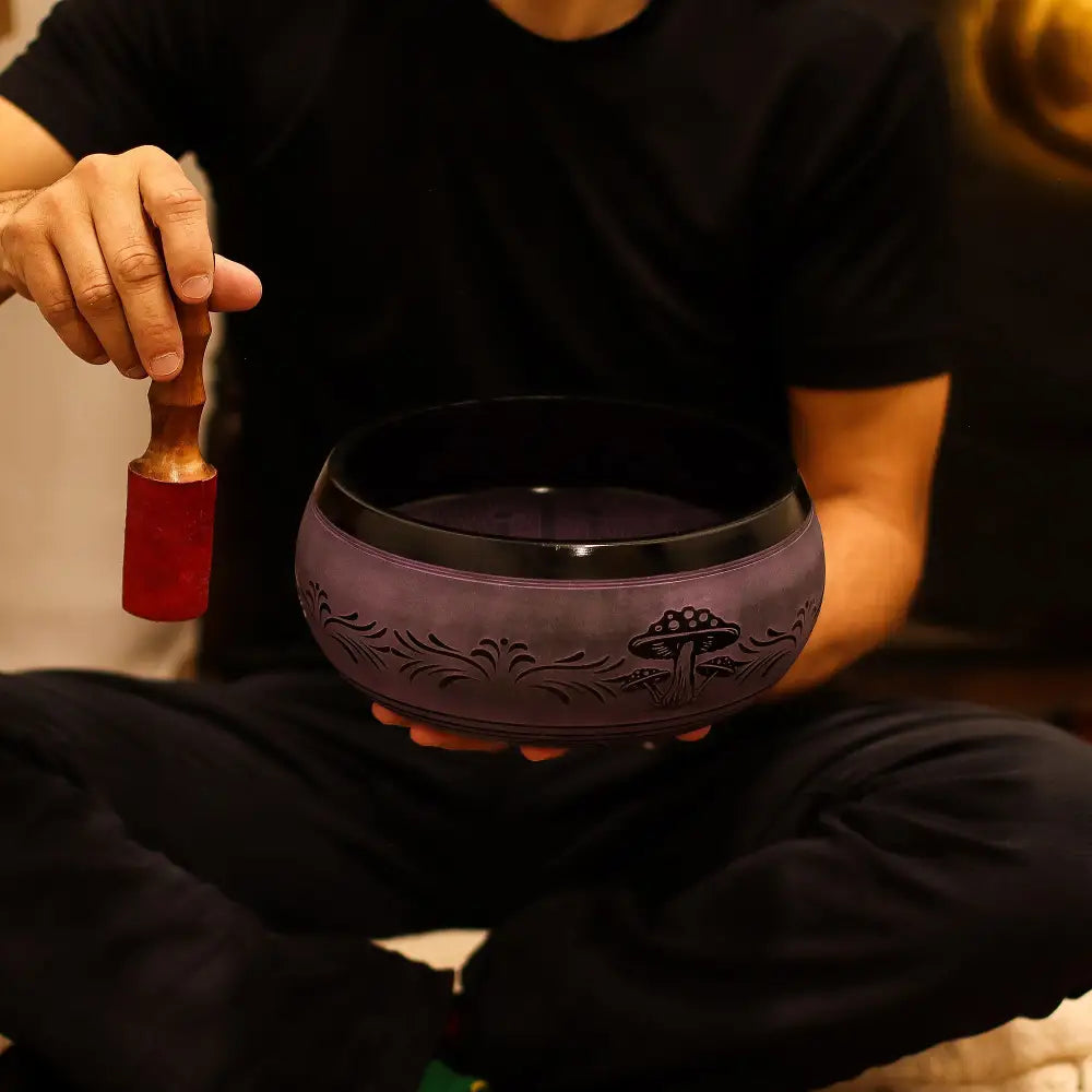 Extra Loud - Mushroom Singing Bowl - Purple Haze - Tibetan Singing Bowls