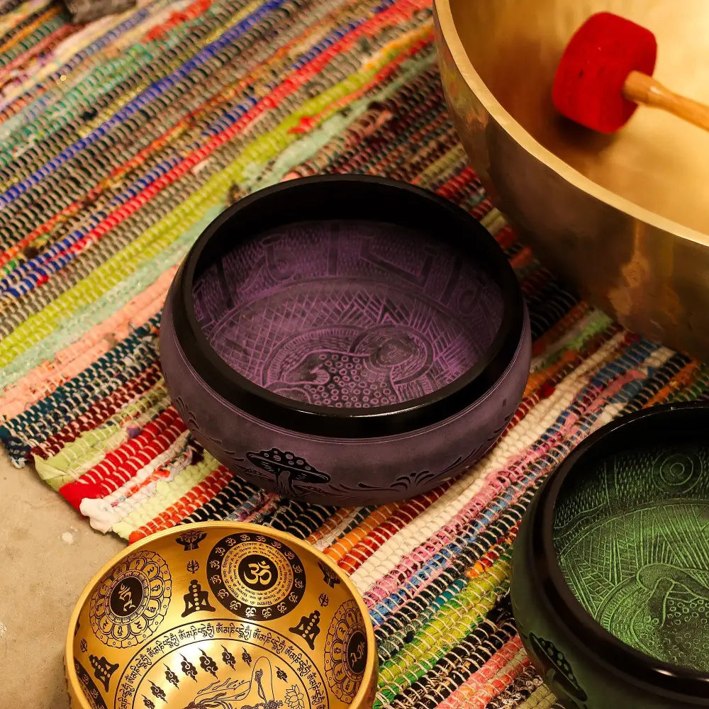 Extra Loud - Mushroom Singing Bowl - Purple Haze - Tibetan Singing Bowls