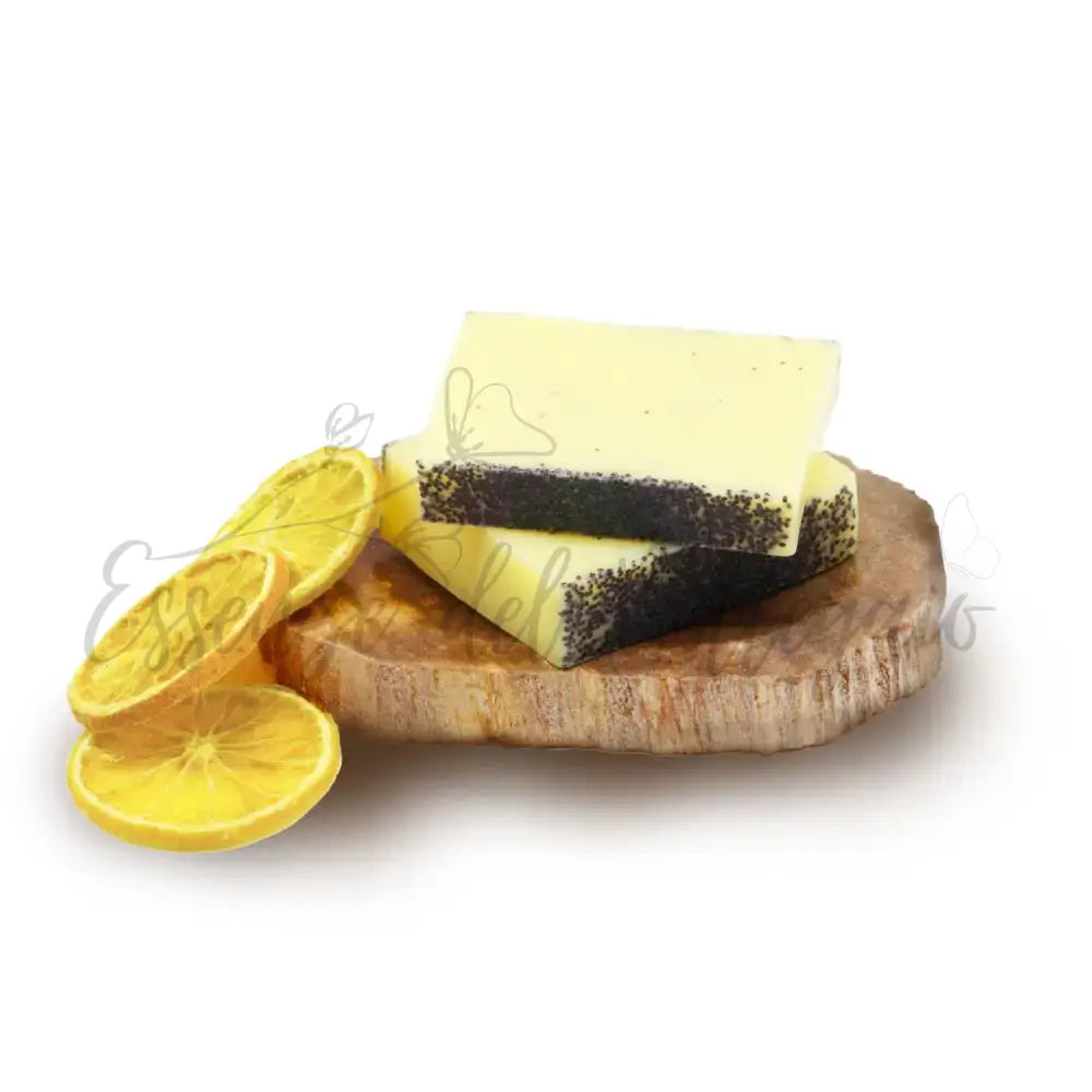 Fette di sapone - Limone e papavero 100g - Handcrafted Wild Soap Loaves 1.3 Kg & Slices 100-140g