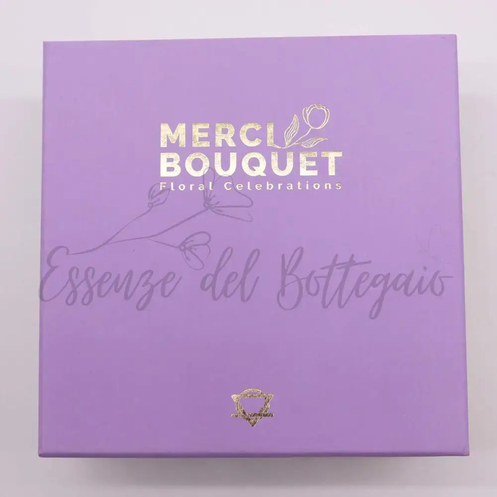 Fiori di Sapone Blu - Nascita - Conf. Quadrata - Soap Flowers Gift Boxes