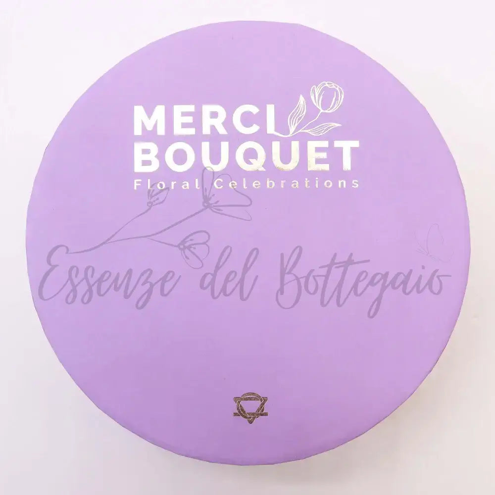 Fiori di Sapone Blu - Nascita - Conf. Rotonda - Soap Flowers Gift Boxes