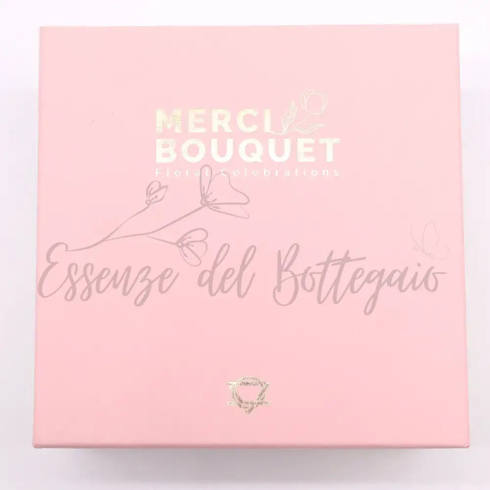 Fiori di Sapone Rosa - Nascita - Conf. Quadrata - Soap Flowers Gift Boxes