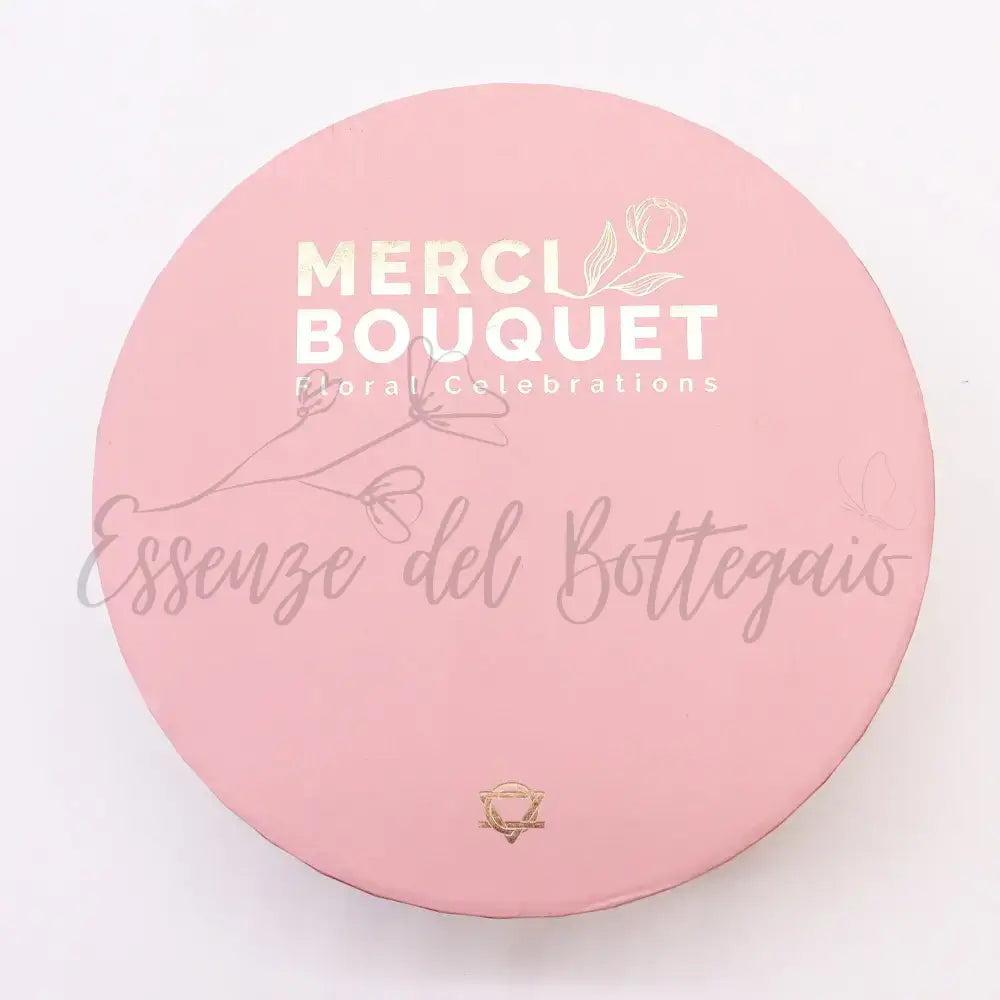 Fiori di Sapone Rosa - Nascita - Conf. Rotonda - Soap Flowers Gift Boxes