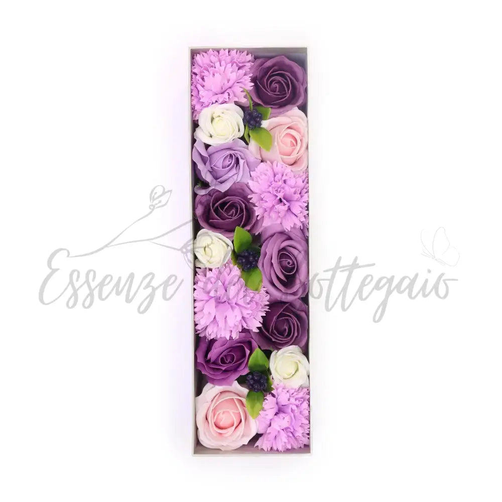 Fiori di Sapone Rose & Garofani - Conf. Lunga - Soap Flowers Gift Boxes