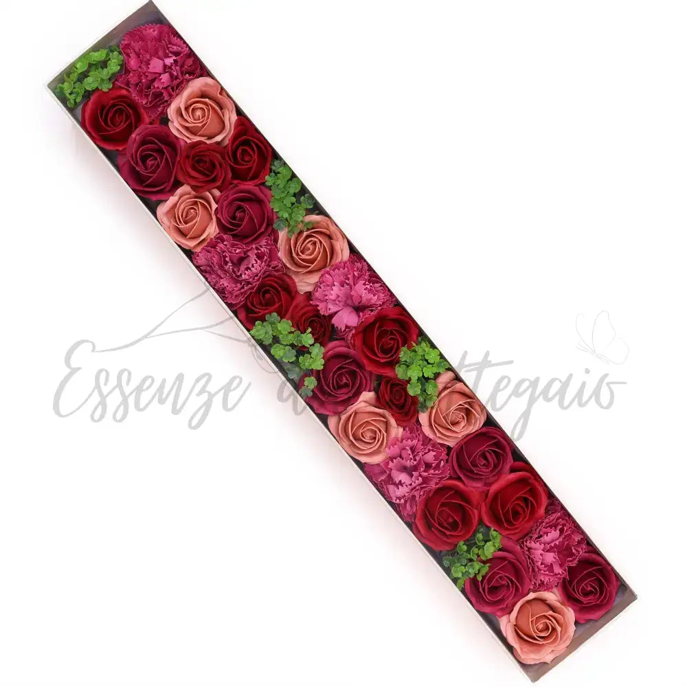 Fiori di Sapone Rose Vintage - Conf. Extra Lunga - Soap Flowers Gift Boxes