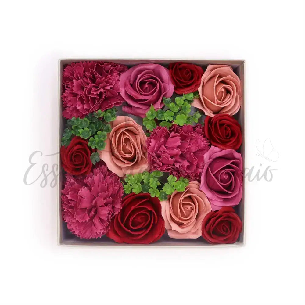 Fiori di Sapone Rose Vintage - Conf. Quadrata - Soap Flowers Gift Boxes