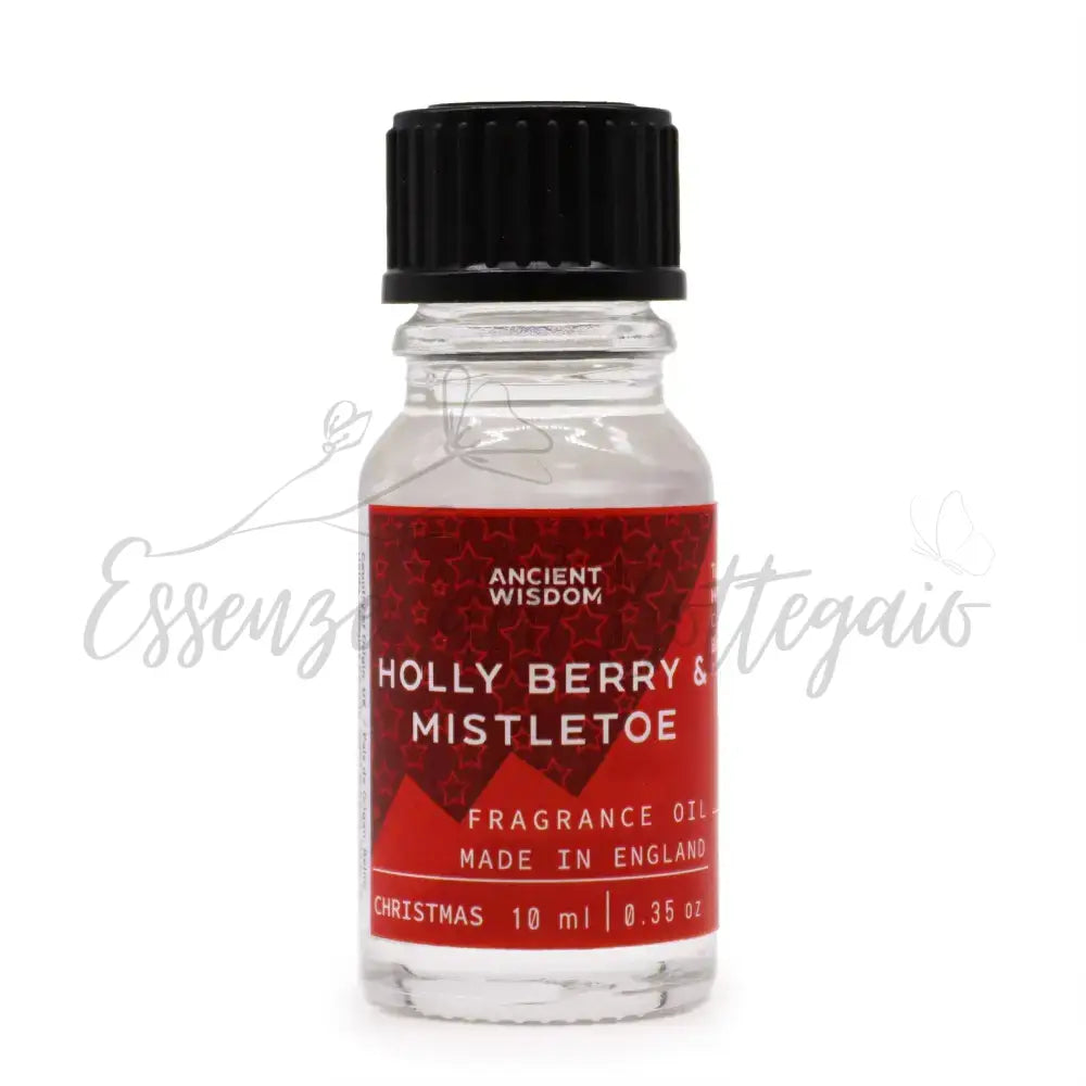 Fragranza 10ml - Bacche di Agrifoglio & Vischio (et. - Ancient Wisdom Fragrance Oils