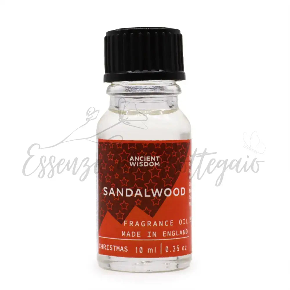 Fragranza 10ml - Legno di Sandalo (et. Natalizia) - Ancient Wisdom Fragrance Oils