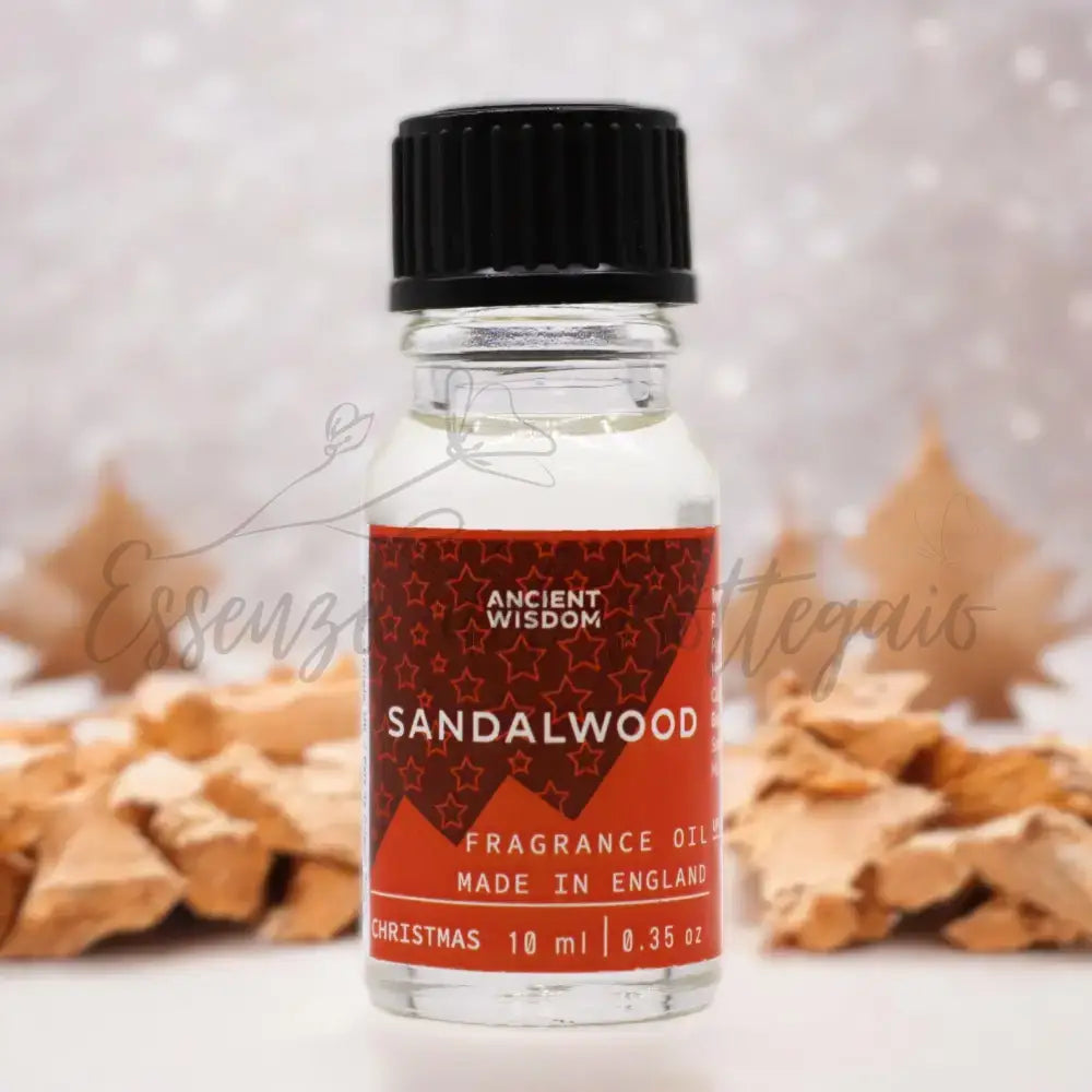 Fragranza 10ml - Legno di Sandalo (et. Natalizia) - Ancient Wisdom Fragrance Oils