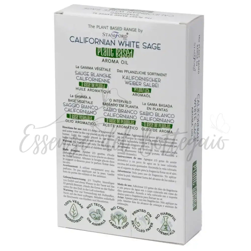 Fragranze a Base Vegetale - Salvia Bianca Californiana - Plant Based Aroma Oil