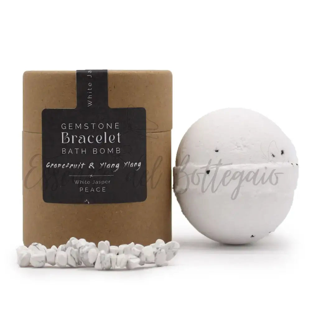 Frizzanti da Bagno con Braccialetti - Diaspro Bianco - Gemstone Bracelet Bath Bomb