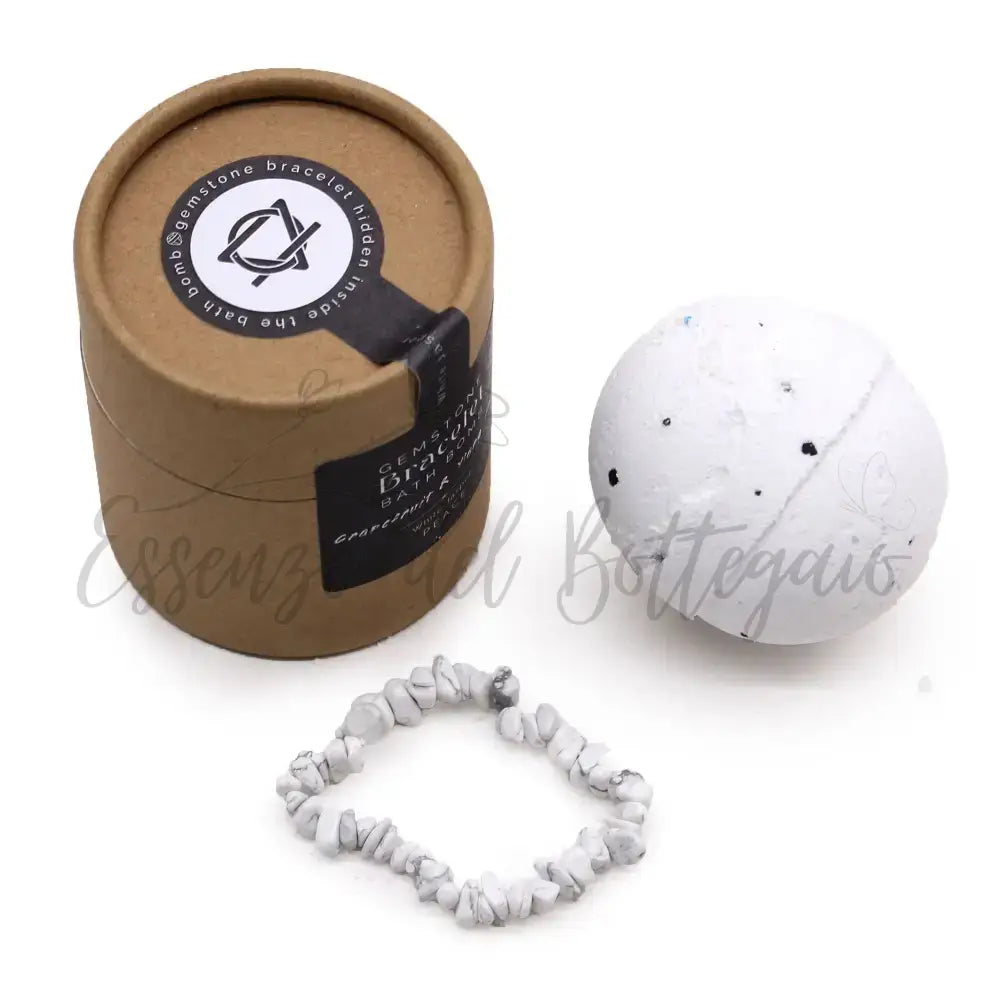 Frizzanti da Bagno con Braccialetti - Diaspro Bianco - Gemstone Bracelet Bath Bomb