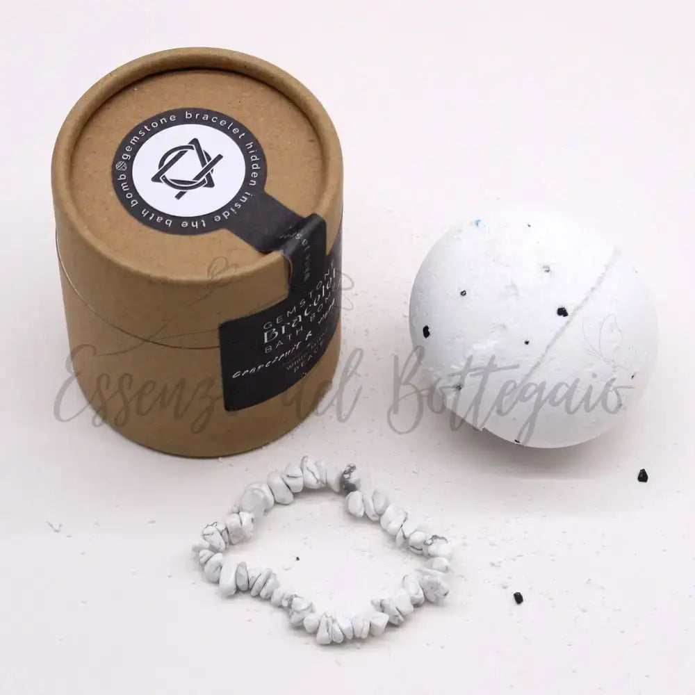 Frizzanti da Bagno con Braccialetti - Diaspro Bianco - Gemstone Bracelet Bath Bomb