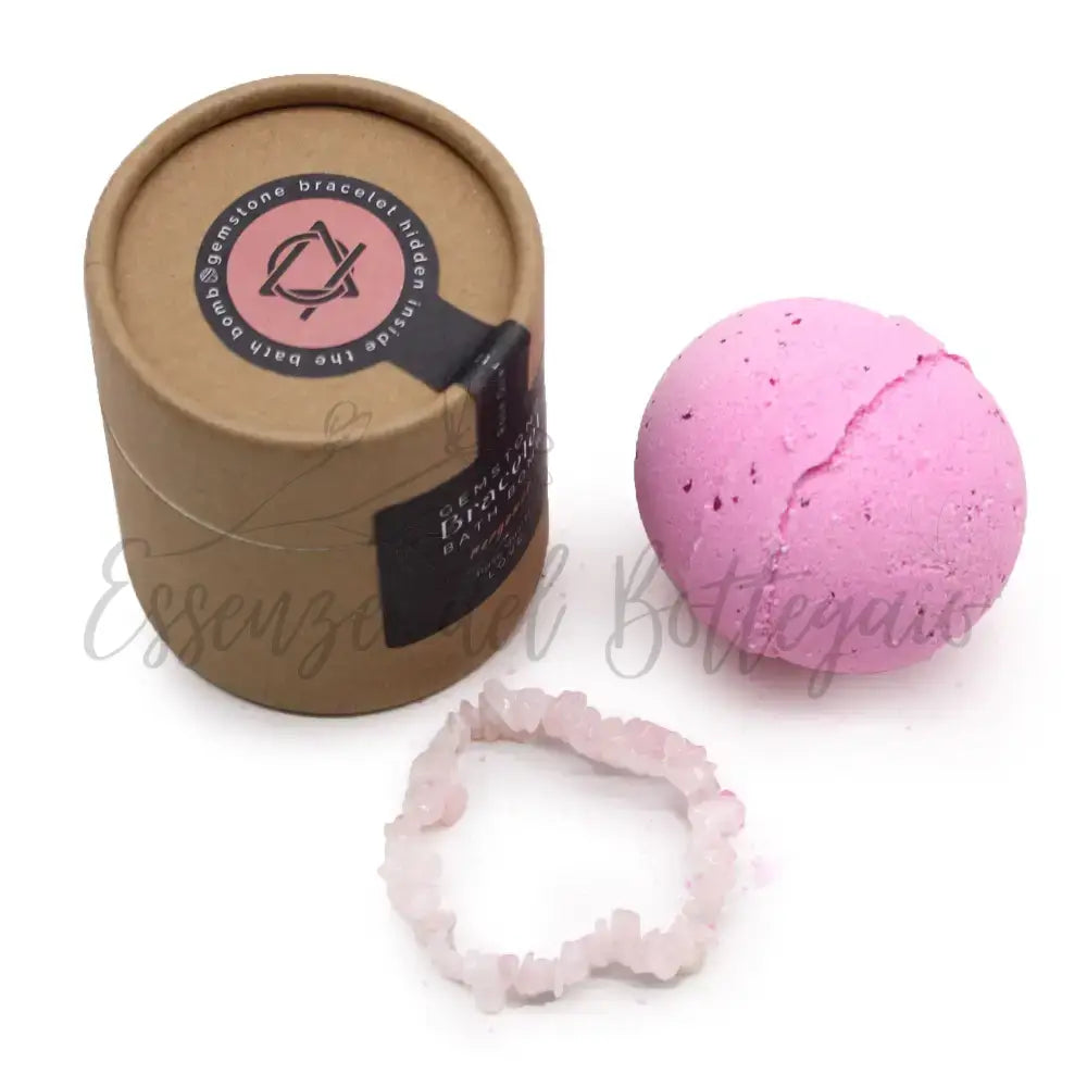 Frizzanti da Bagno con Braccialetti - Quarzo Rosa - Gemstone Bracelet Bath Bomb