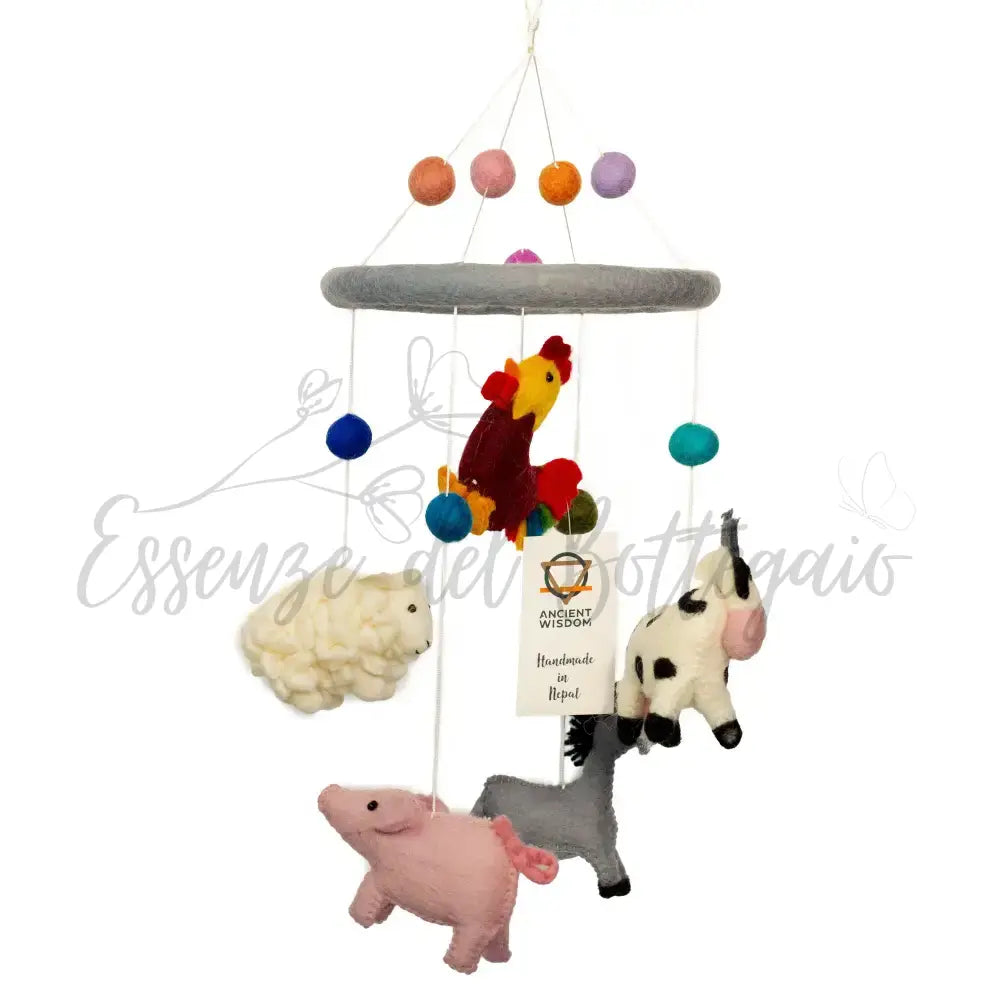 Giostrina in Feltro - Animali da Fattoria - Handmade Felt Mobiles