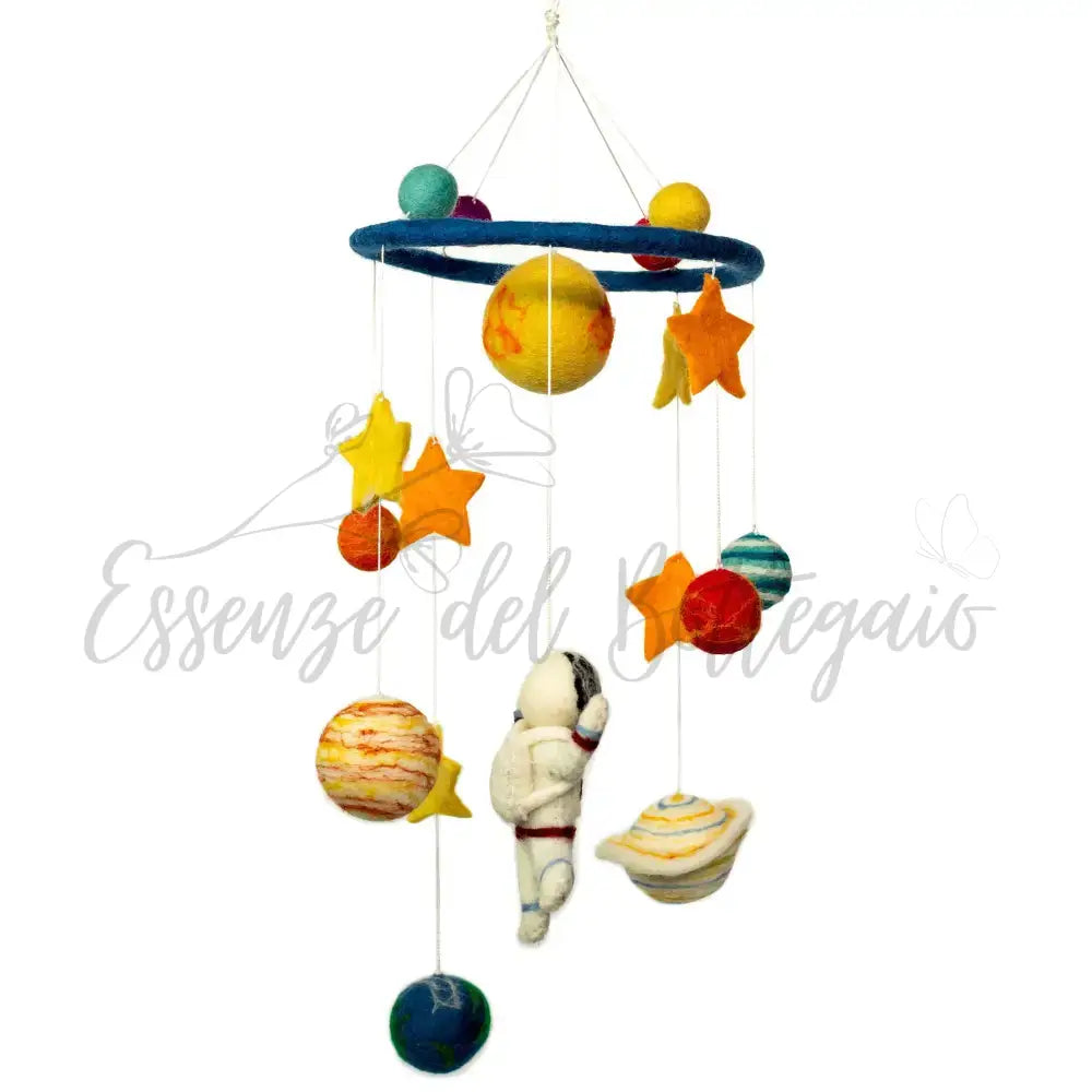Giostrina in Feltro - Astronauta e Pianeti - Handmade Felt Mobiles