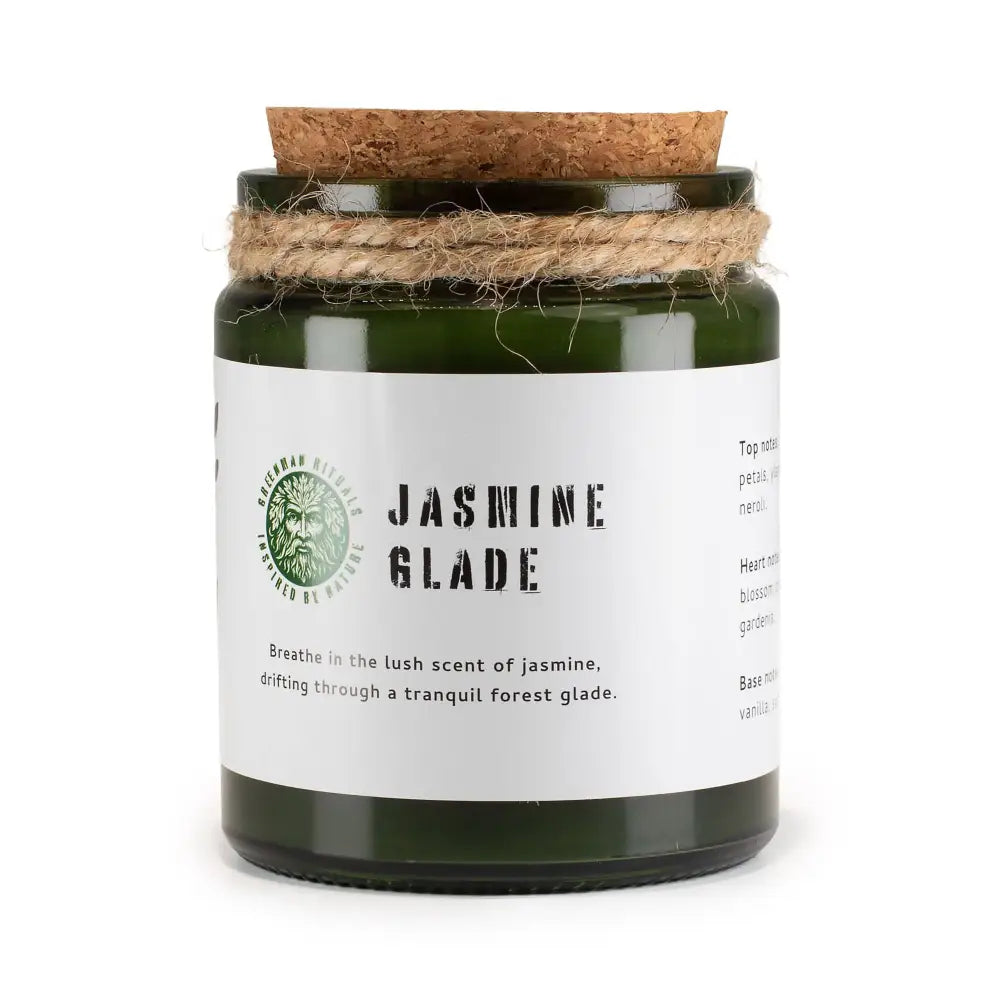 Candela di Soia con Stoppino in Legno – Radura di Gelsomino - Greenman Rituals Woodwick Soy Candles