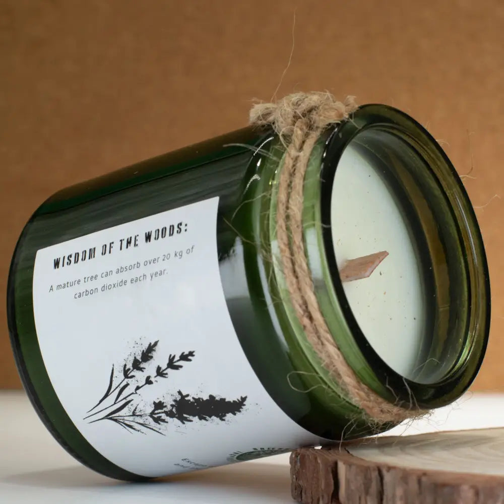 Candela di Soia con Stoppino in Legno – Lavanda Selvatica - Greenman Rituals Woodwick Soy Candles