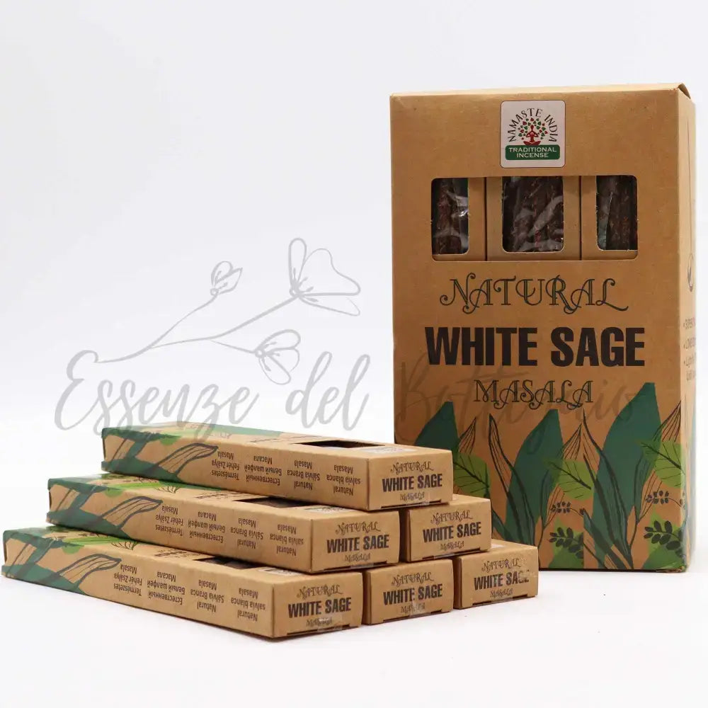 Incensi Botanici Naturali Masala - Salvia Bianca - Botanical Natural Masala Incense Sticks