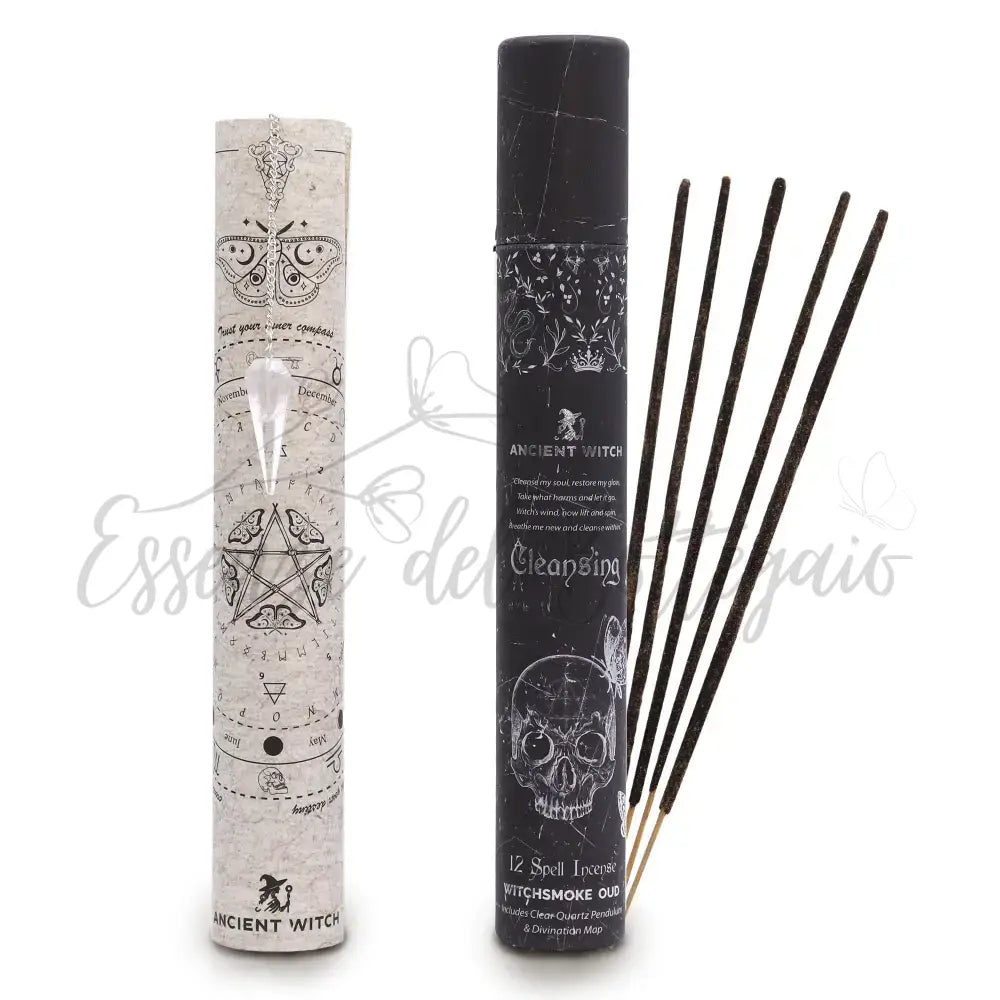 Incenso Purificazione – Pendolo in Cristallo di Rocca - Ancient Witch Spell Incense