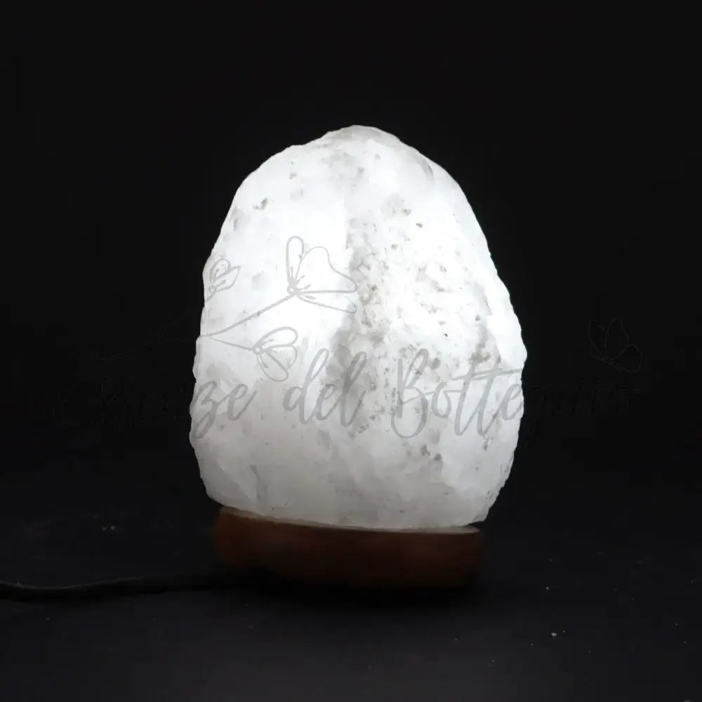 Lampada di Sale Himalayano Bianca 1,5 - 2 kg - Himalayan Salt Lamps & Candle Holders