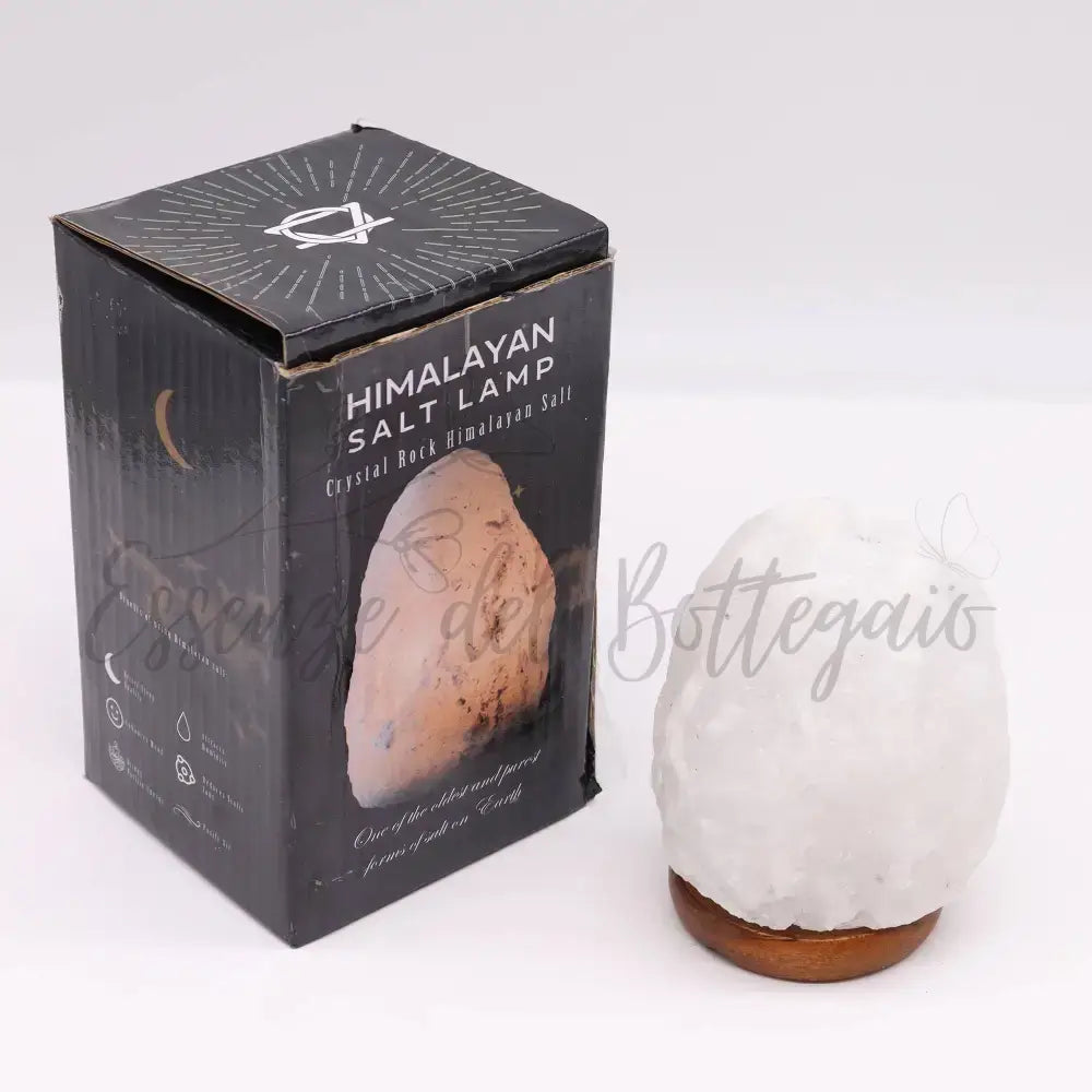 Lampada di Sale Himalayano Bianca 1,5 - 2 kg - Himalayan Salt Lamps & Candle Holders