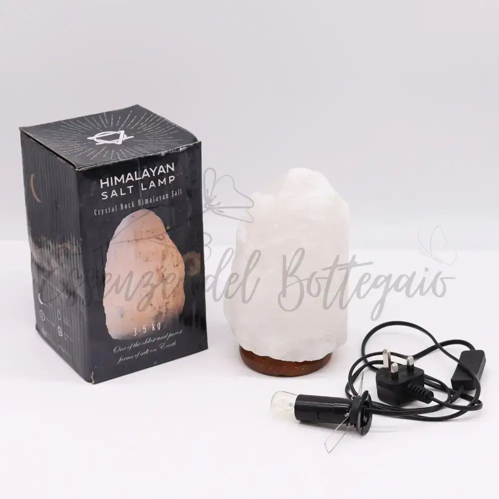 Lampada di Sale Himalayano Bianca 3-5 kg - Himalayan Salt Lamps & Candle Holders