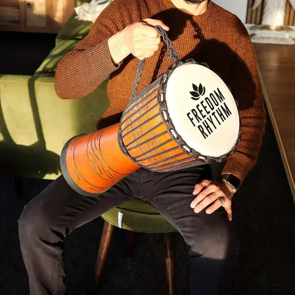 Large Pro Djembe Drum - Freedom Rhythm (high) - 50cm (22cm - Djembe & Shamanic Drums