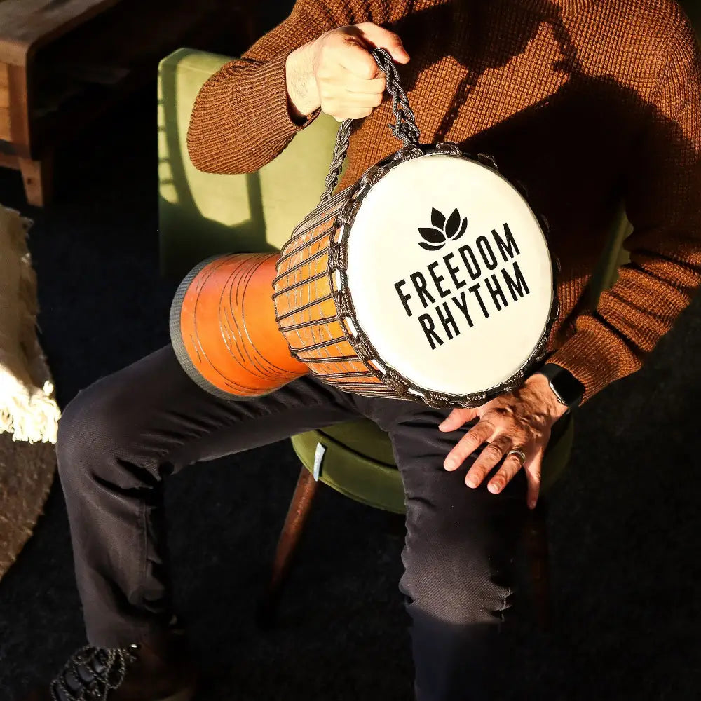 Large Pro Djembe Drum - Freedom Rhythm (high) - 50cm (22cm - Djembe & Shamanic Drums