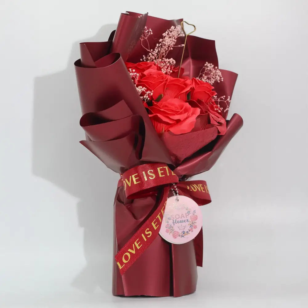 Grande bouquet di rose rosse - L’amore è eterno - Carta - Soap Flower Bouquets