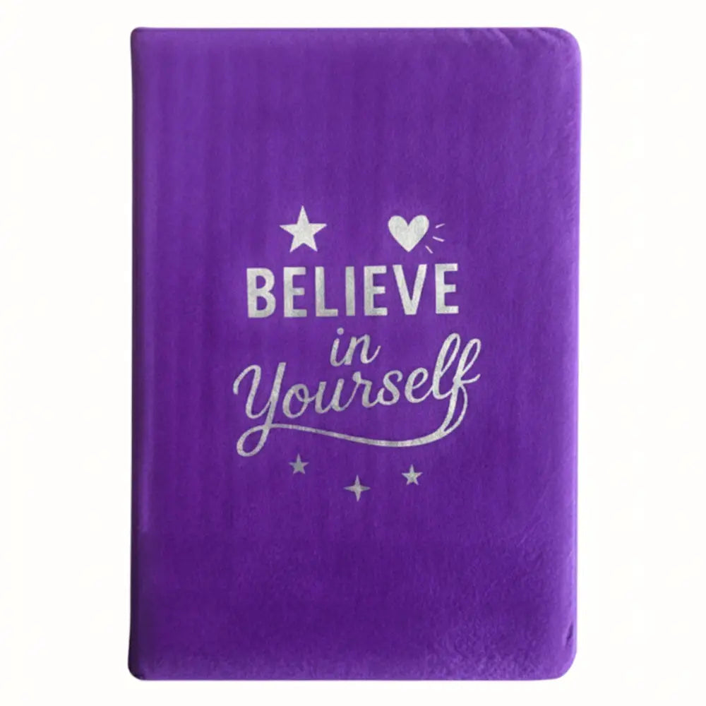 Lavender Velvet Notebook - 80 pages - Believe Yourself - Wellness & Gratitude Notebooks