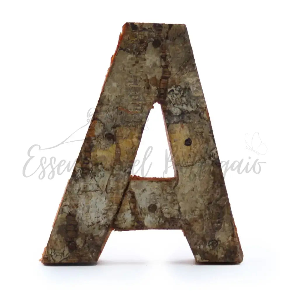 Lettere in Corteccia - ’A’ - 7cm - Rustic Bark Letters and Numbers Display