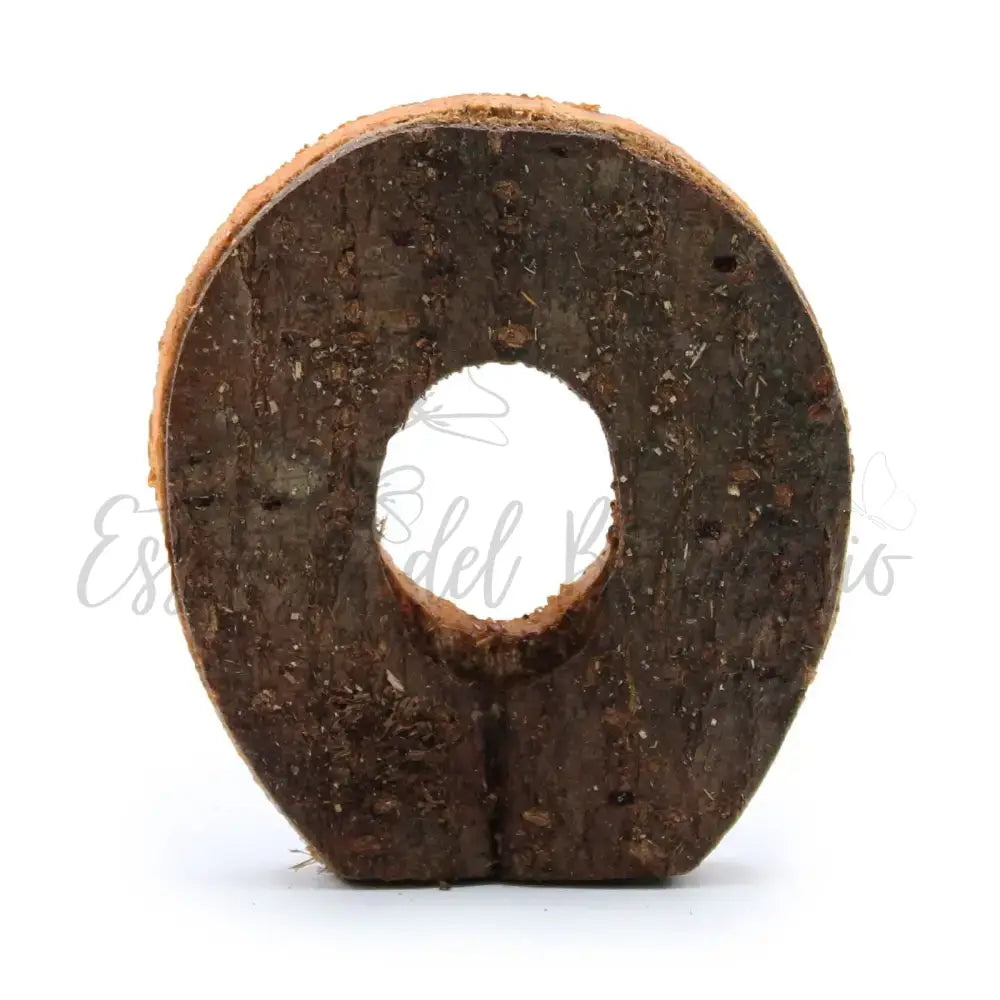 Lettere in Corteccia - ’O’ - 7cm - Rustic Bark Letters and Numbers Display