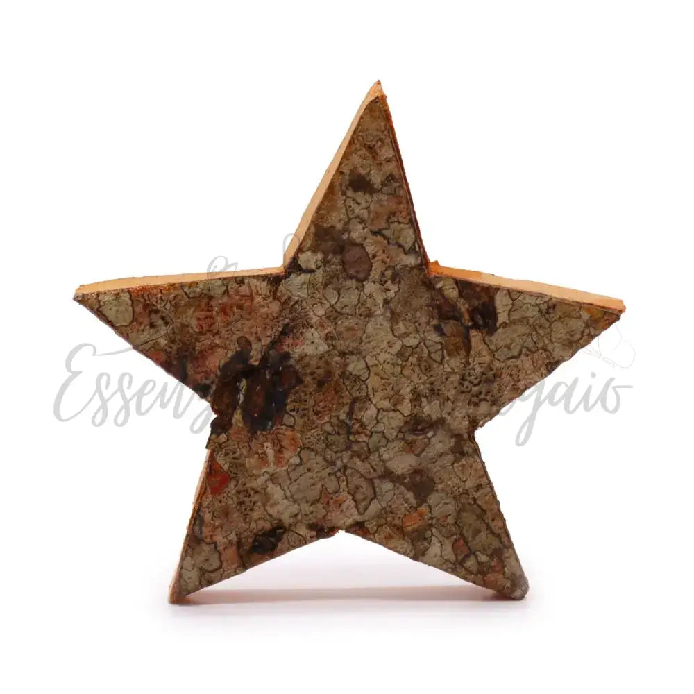 Lettere in Corteccia - ’Star Shape’ - 7cm - Rustic Bark Letters and Numbers Display