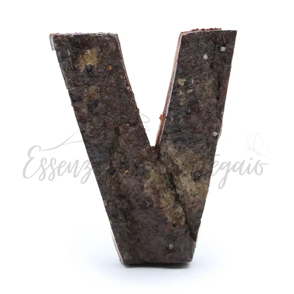 Lettere in Corteccia - ’V’ - 7cm - Rustic Bark Letters and Numbers Display