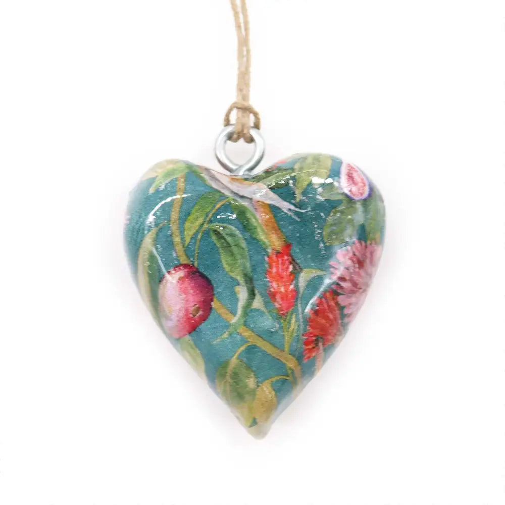 Lrg Decor Wood Heart - Bird & Floral - Decor Wood Hearts