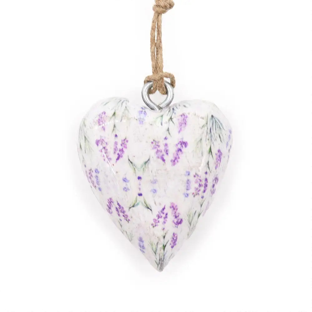 Lrg Decor Wood Heart - Lavender - Decor Wood Hearts