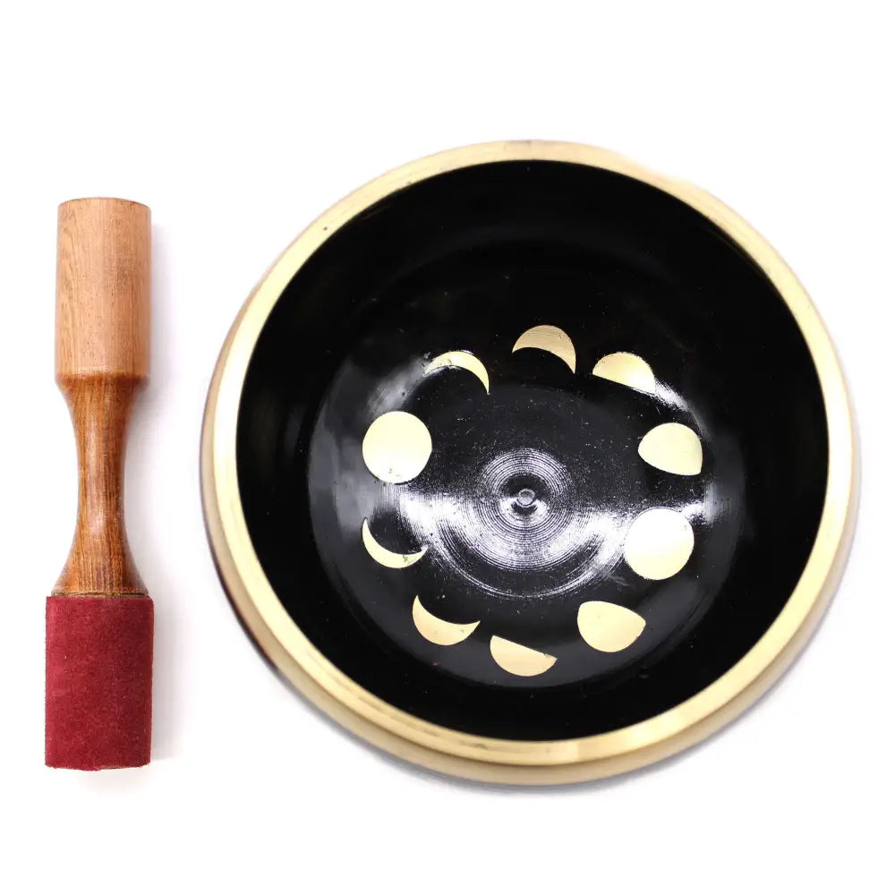 Lrg Moon Phase Singing Bowl Set- Black 14cm - Tibetan Singing Bowls