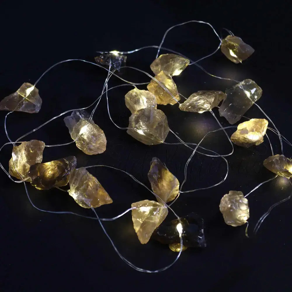 Luci LED con Pietre Semipreziose Incantate - Citrino - Gemstone Enchantment Lights