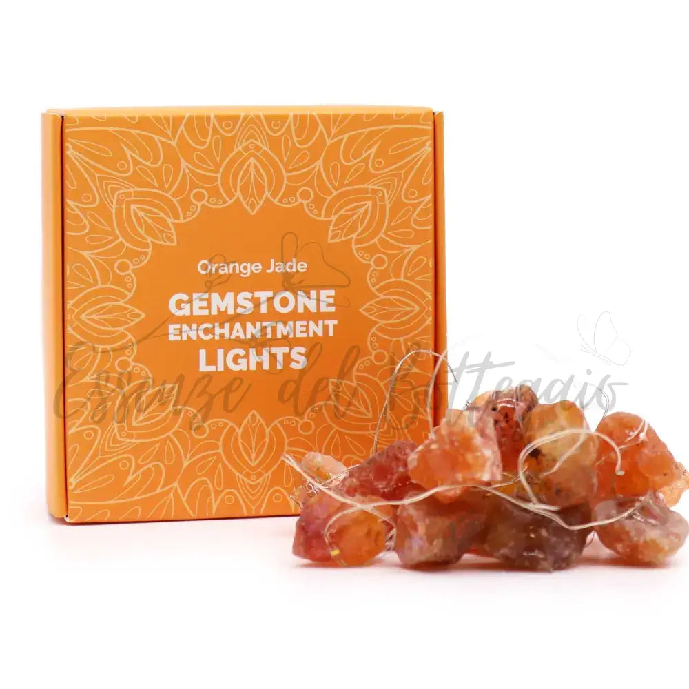 Luci LED con Pietre Semipreziose Incantate - Giada Arancione - Gemstone Enchantment Lights