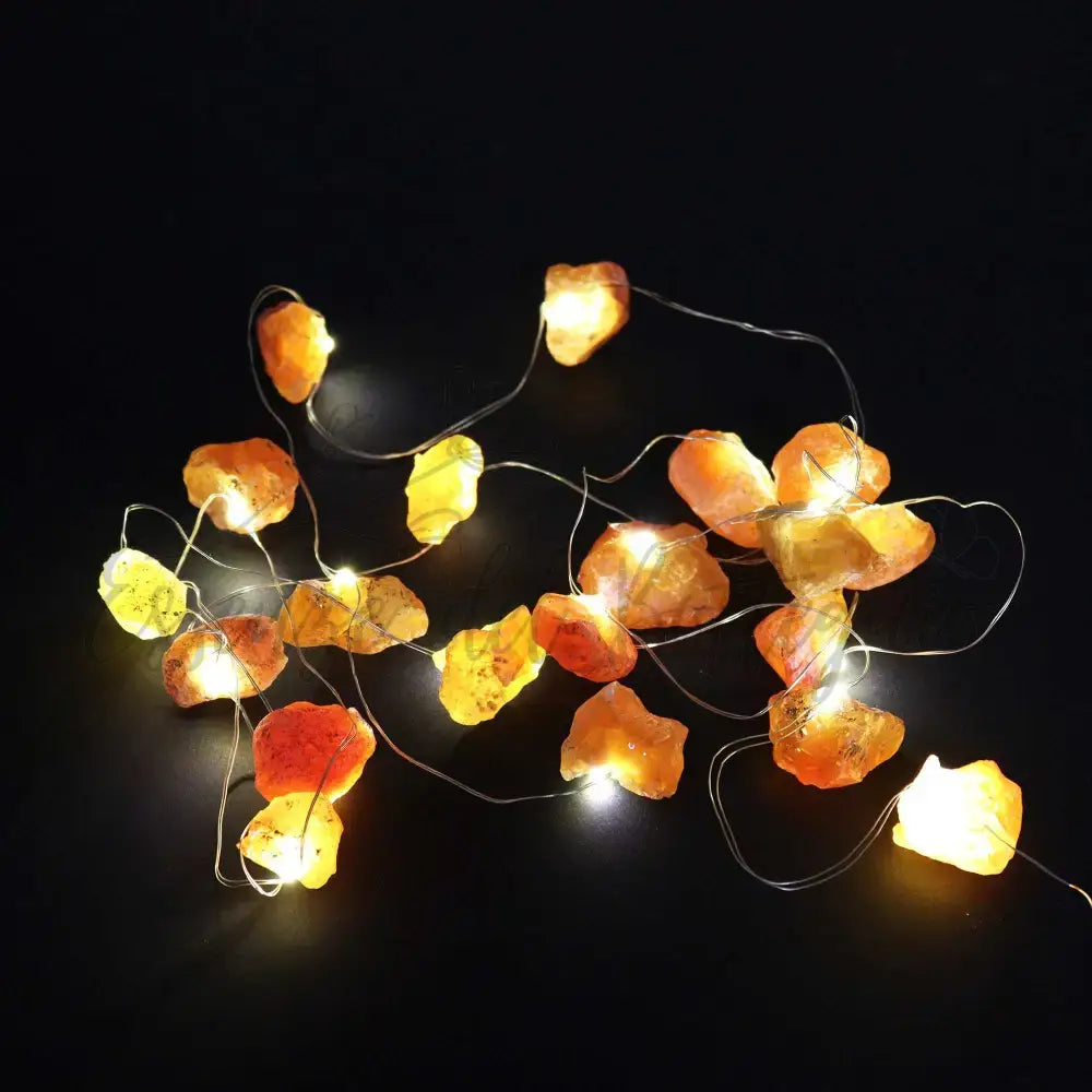 Luci LED con Pietre Semipreziose Incantate - Giada Arancione - Gemstone Enchantment Lights