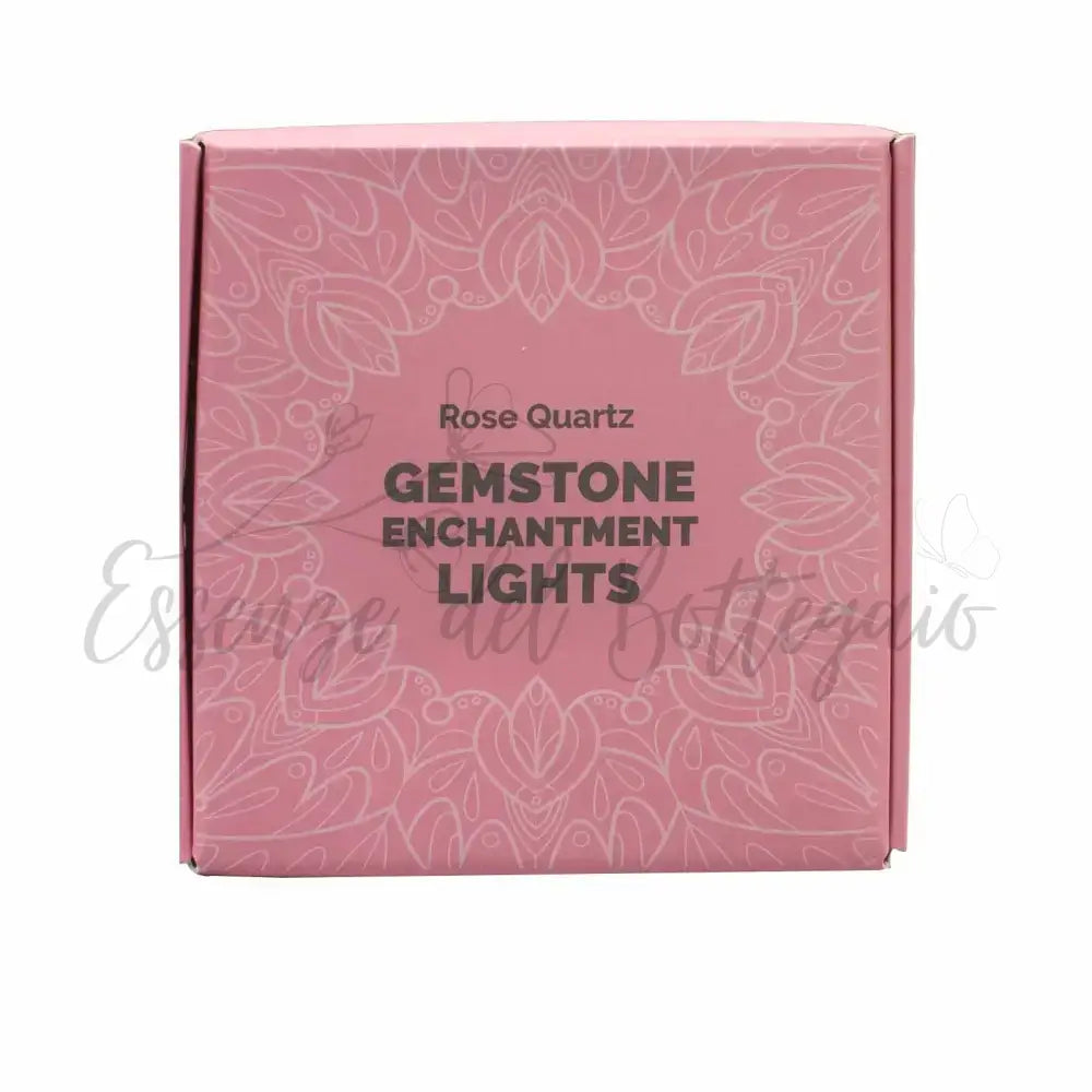 Luci LED con Pietre Semipreziose Incantate - Quarzo Rosa - Gemstone Enchantment Lights