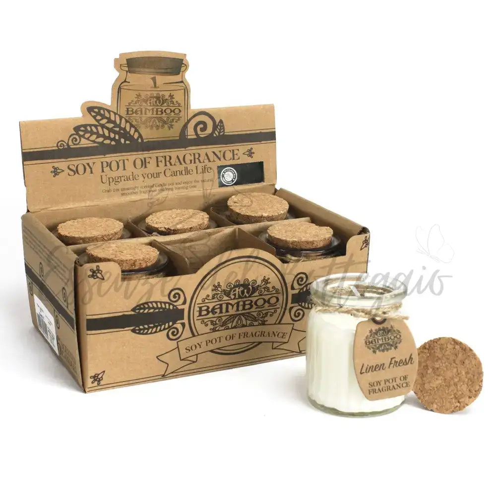 Lumino di soia - Lino - Soy Pot of Fragrance Candle