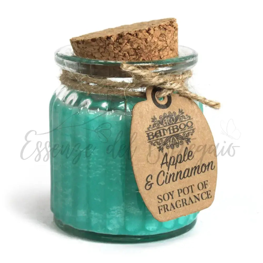 Lumino di soia - Mela e Cannella - Soy Pot of Fragrance Candle