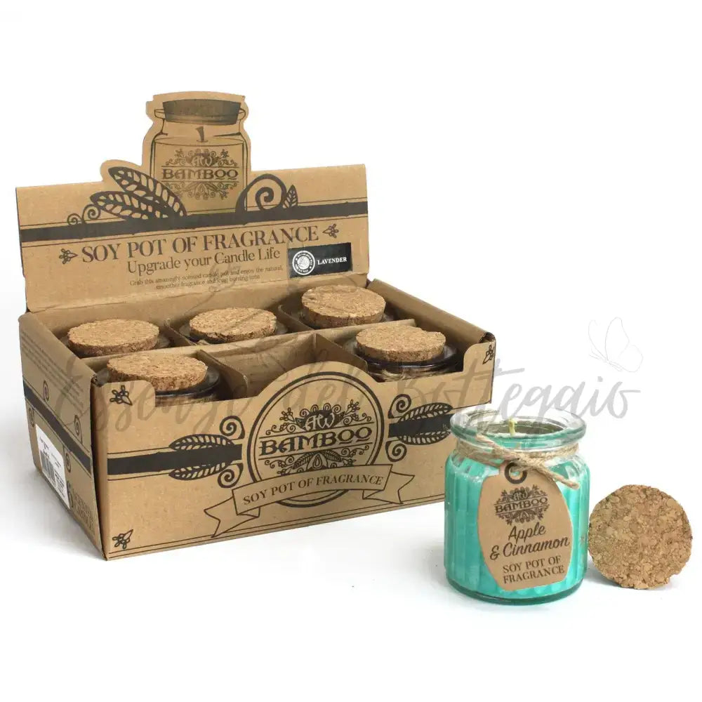 Lumino di soia - Mela e Cannella - Soy Pot of Fragrance Candle