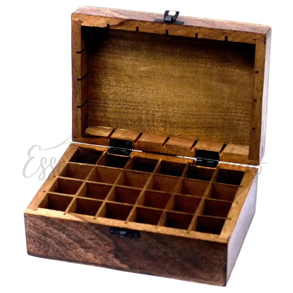 Mango Box oli essenziali floreale (24 scomparti) - Aromatherapy Floral Carved Boxes