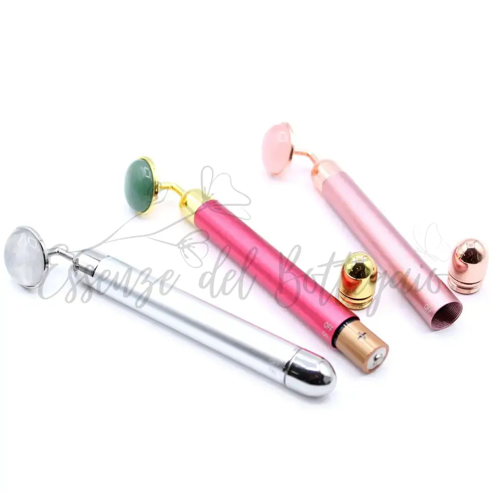 Massaggiatore a Vibrazione - Quarzo di Rocca - Gemstone Face Roller