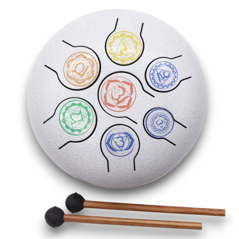 Med Steel Tongue Happy Drums 7 Chakra - 17x13cm - Steel Tongue Happy Drums