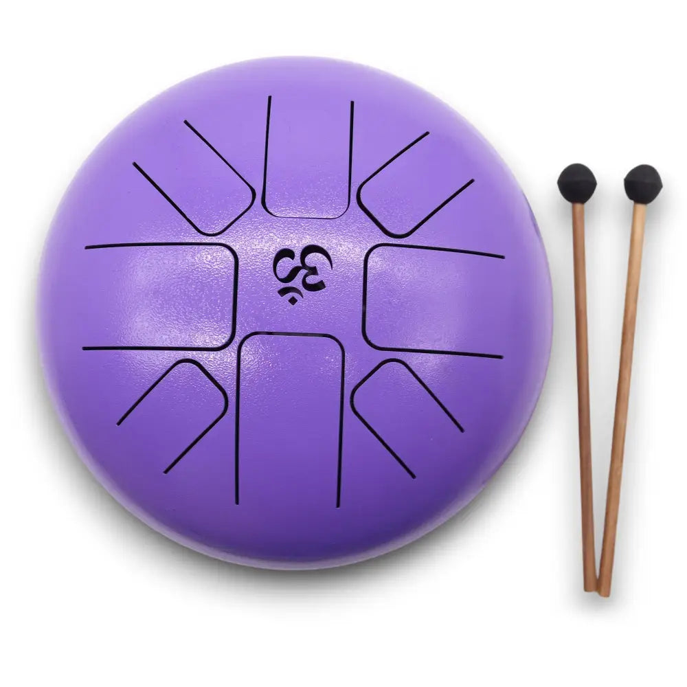 Med Steel Tongue Happy Drums Om Violet- 22x16cm - Steel Tongue Happy Drums