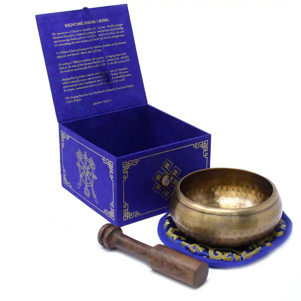 Medicine Buddha Singing Bowl Set 10cm (min 500gm) - Tibetan Singing Bowl Sets